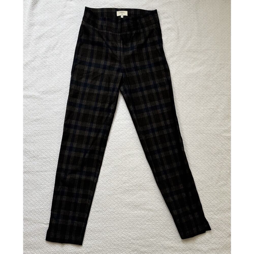 Avenue Montaigne Leo Flannel Absolut Stretch Plaid Pants size 0 Cropped
